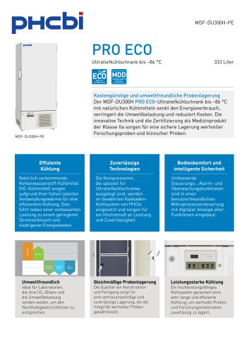 MDF-DU300H-PE Ultratiefkühlschrank bis –86 °C