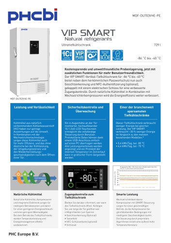 MDF-DU703VHE-PE - VIP ECO SMART ULT Tiefkühlschränke (–86 °C)