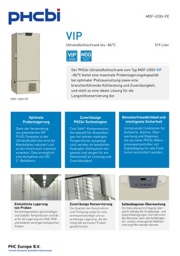 MDF-U55V-PE Ultratiefkühlschrank bis –86°C