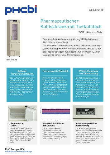 MPR-215F-PE Pharmazeutischer Kühlschrank mit Tiefkühlfach