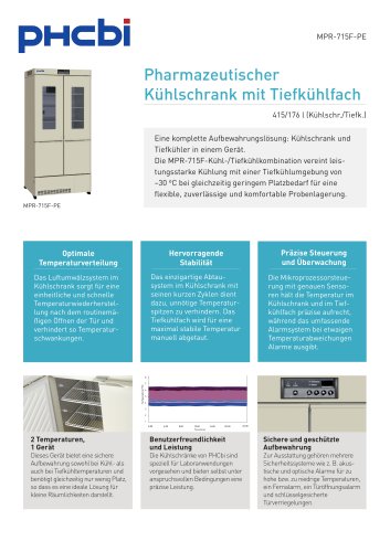 MPR-715F-PE Pharmazeutischer Kühlschrank mit Tiefkühlfach