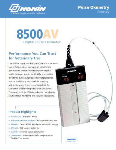 Model 8500AV Brochure