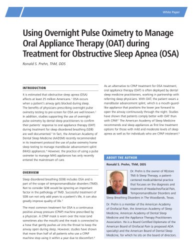 Obstructive Sleep Apnea (OSA)