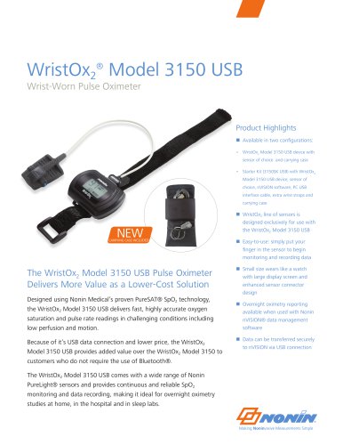 WristOx2 ® Model 3150 USB