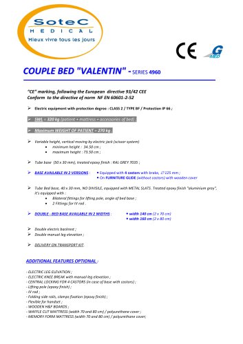 COUPLE BED "VALENTIN"