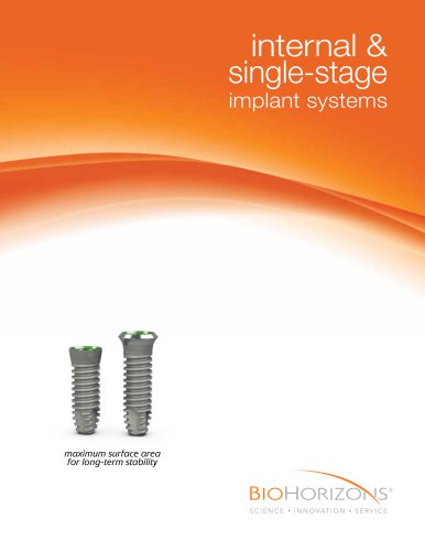 Internal & Single-stage  Dental Implant Catalog