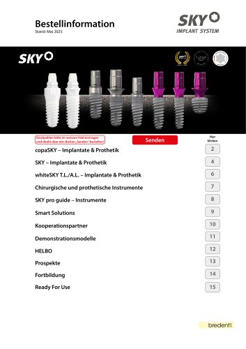 SKY Implantatsystem – Bestellschein