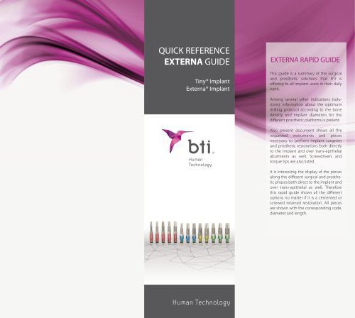 Quick Reference Guide Externa® Implants