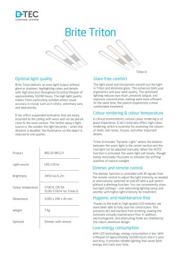 D-tec product sheet Brite Triton