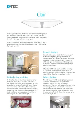 D-tec product sheet Clair