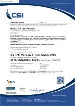 IFS CERTIFICATE