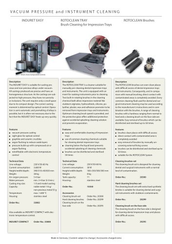 INSTRUMENT CLEANING ROTOCLEAN EASY and brushes