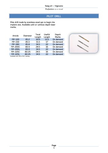 Pilot Drill