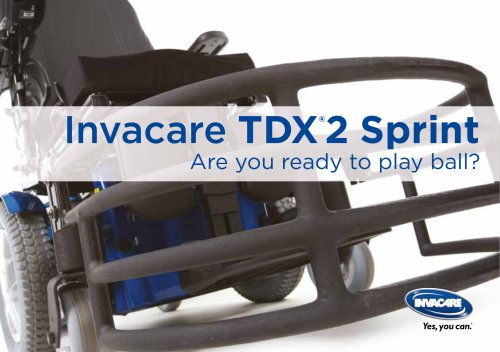 INVACARE - TDX2 SPRINT - BROCHURE - SPORTS - POWERWHEELCHAIR