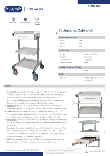 Ger&auml;tewagen La Pastilla