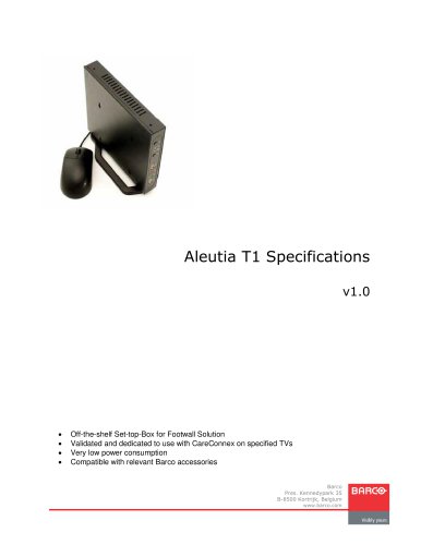 Aleutia T1 Specifications