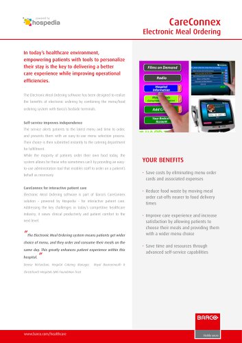 CareConnex Electronic Meal Ordering