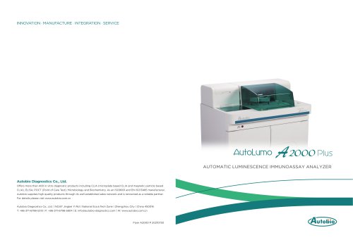 AUTOMATIC LUMINESCENCE IMMUNOASSAY ANALYZER