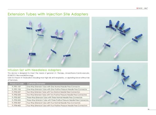 Extension Tubes with Injection Site Adapters