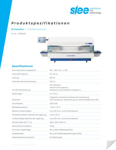 Cromatec I ∙ Färbeautomat