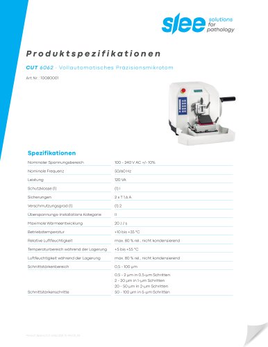 CUT 6062 ∙ Vollautomatisches Präzisionsmikrotom