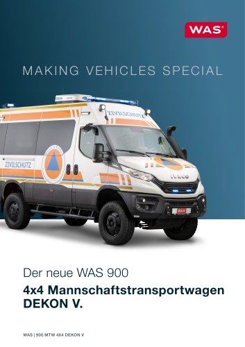 Der neue WAS 900 4x4 Mannschaftstransportwagen  DEKON V