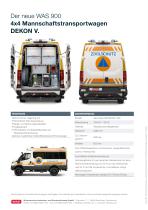 Der neue WAS 900 4x4 Mannschaftstransportwagen  DEKON V-4