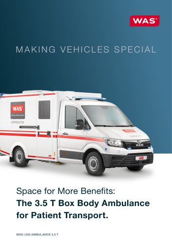 The 3.5 T Box Body Ambulance for Patient Transport.
