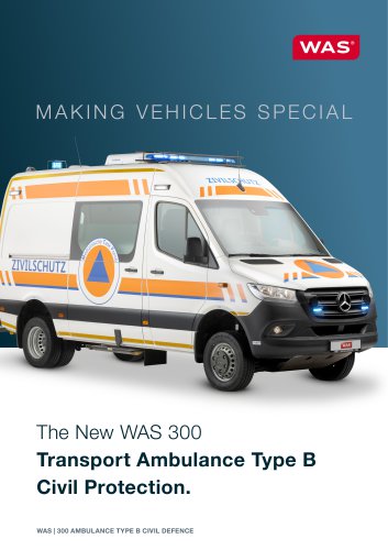 WAS 300 Transport Ambulance Type B Civil Protection.