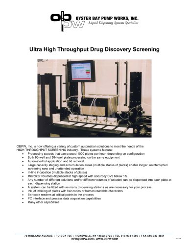 High Throughput Screening