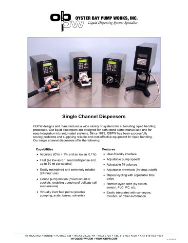 Single Channel Dispensers