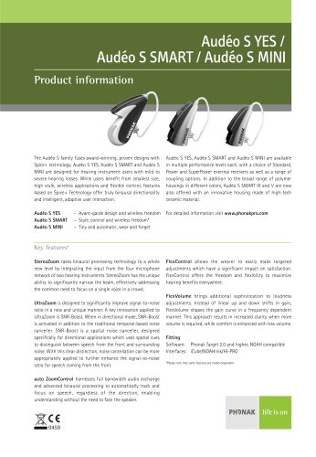 Product Information Audéo S