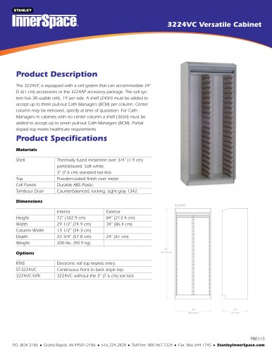 3224VC Versatile Cabinet Spec Sheet