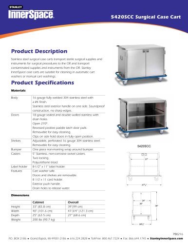 Stainless Case Carts 5420SCS