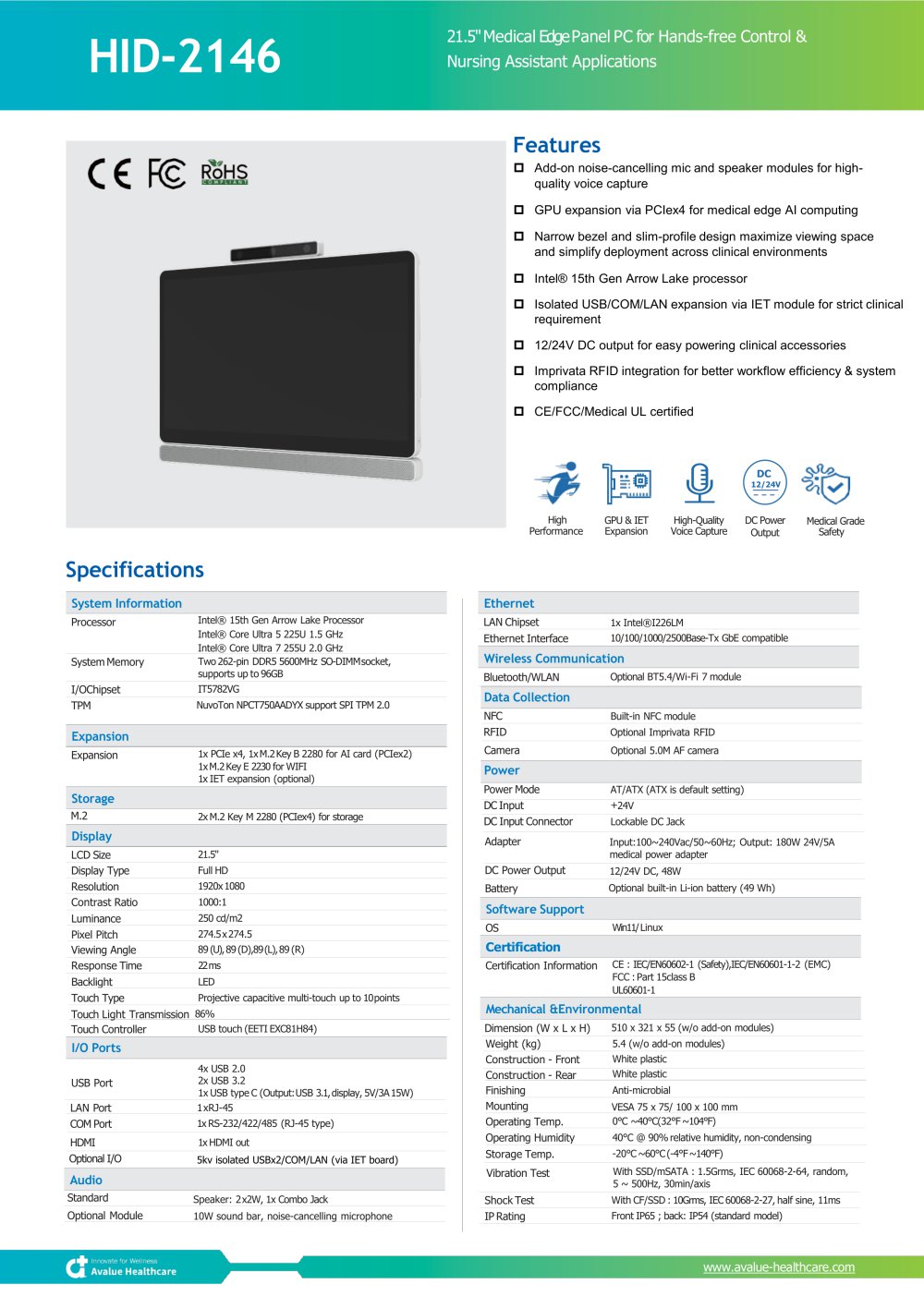 HID-2146 - Avalue Healthcare