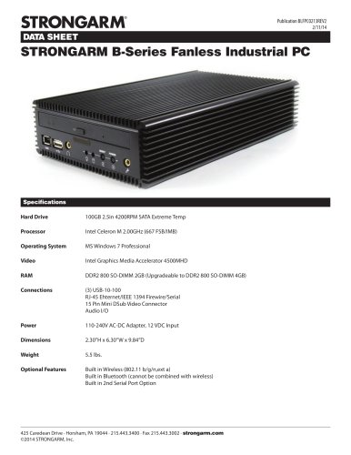 STRONGARM B-Series Fanless PC