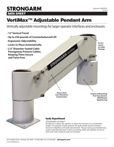 VertiMax? Adjustable Pendant Arm