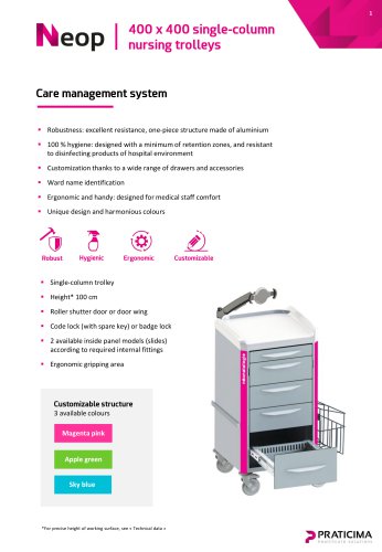 400×400 Neop nursing trolley