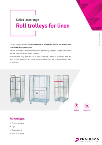 Roll trolleys for linen