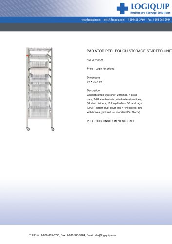 PAR STOR PEEL POUCH STORAGE STARTERUNIT