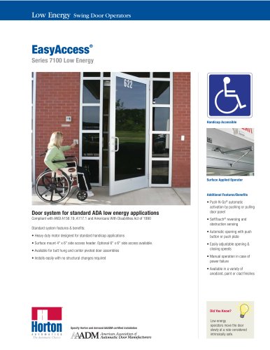 Easy Access Swing Door Systems