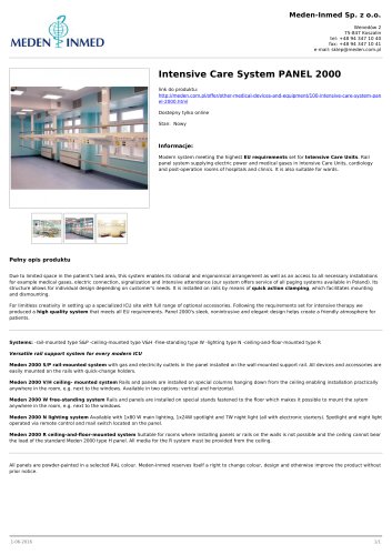 Intensive Care System PANEL 2000