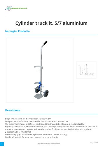 Cylinder truck lt. 5/7 aluminium
