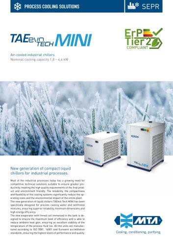 Alle Kataloge und technischen Broschüren von MTA