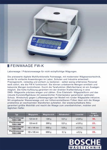 FEINWAAGE FW-K