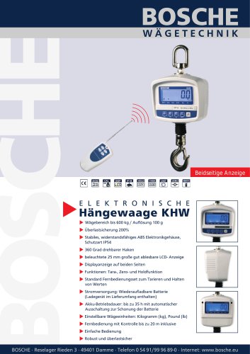 Hänge-Kranwaagen KHW