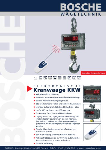 Hänge-Kranwaagen KKW