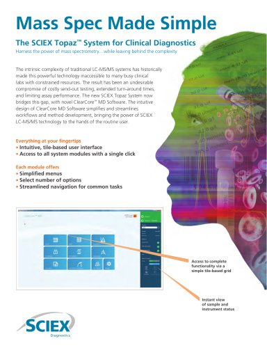 The SCIEX Topaz™ System for Clinical Diagnostics