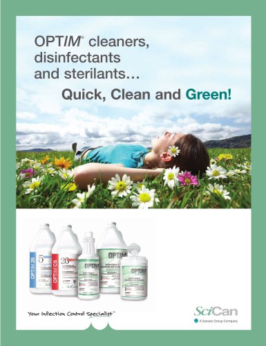 OPTIM cleaners, disinfectants and sterilants...