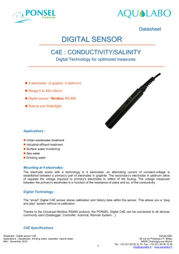 DIGITAL SENSOR C4E : CONDUCTIVITY/SALINITY